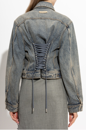 Alexander McQueen Denim jacket with 'vintage' effect