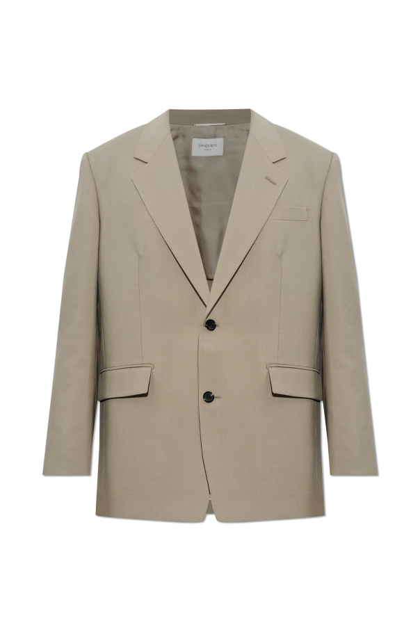 Wool blazer with notch lapels od Saint Laurent