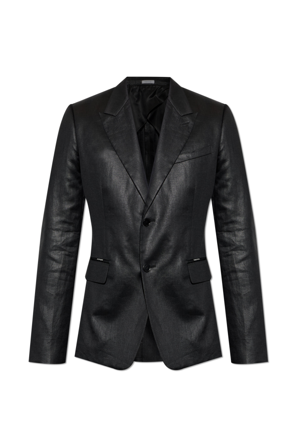 Linen blazer with double vent od Alexander McQueen