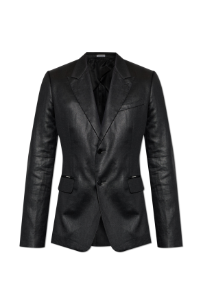 Linen blazer with double vent