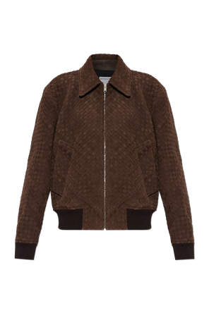 Leather 'bomber' jacket