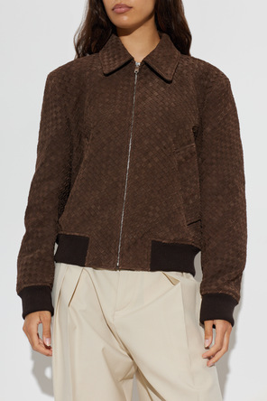 Bottega Veneta Chaqueta de cuero tipo ‘bomber’
