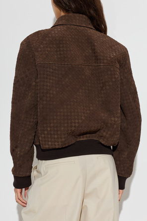 Bottega Veneta Chaqueta de cuero tipo ‘bomber’