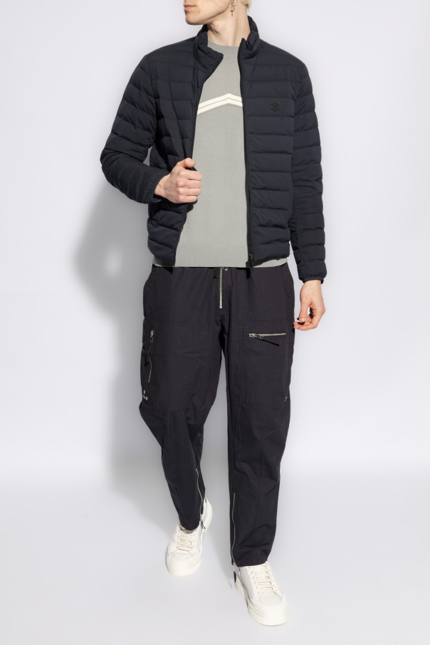 Emporio Armani Quilted jacket with standing collar
