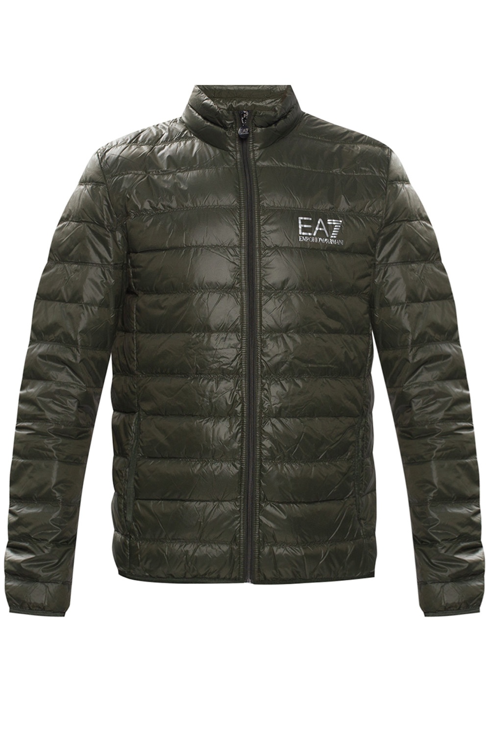 Buy EA7 Emporio Armani Gold Label Bomber Jacket with Embroidered Logo, Navy Blue Color Men