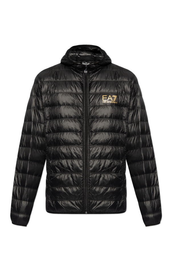 EA7 Emporio Armani Hooded quilted down jacket