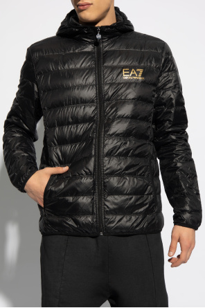 EA7 Emporio Armani Fisherman Hooded quilted down jacket