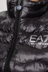 Emporio Armani Black Blazer With Frontal Pocket Ocieplana kamizelka z logo
