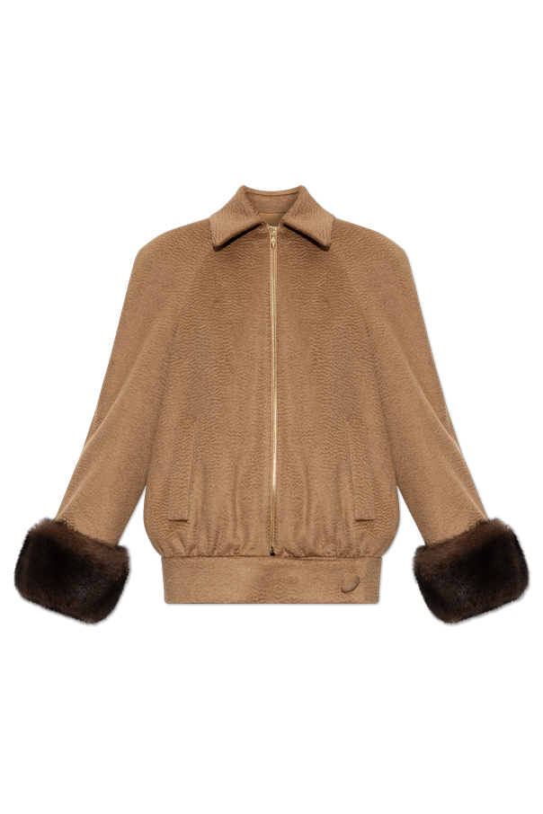 Valentino Garavani Wool jacket with fur cuffs