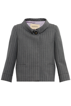 Pinstripe patterned blazer