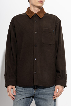 Valentino Garavani Wool jacket with suede collar