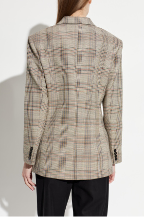 Anine Bing Plaid Pattern Blazer