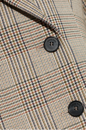 Anine Bing Plaid Pattern Blazer