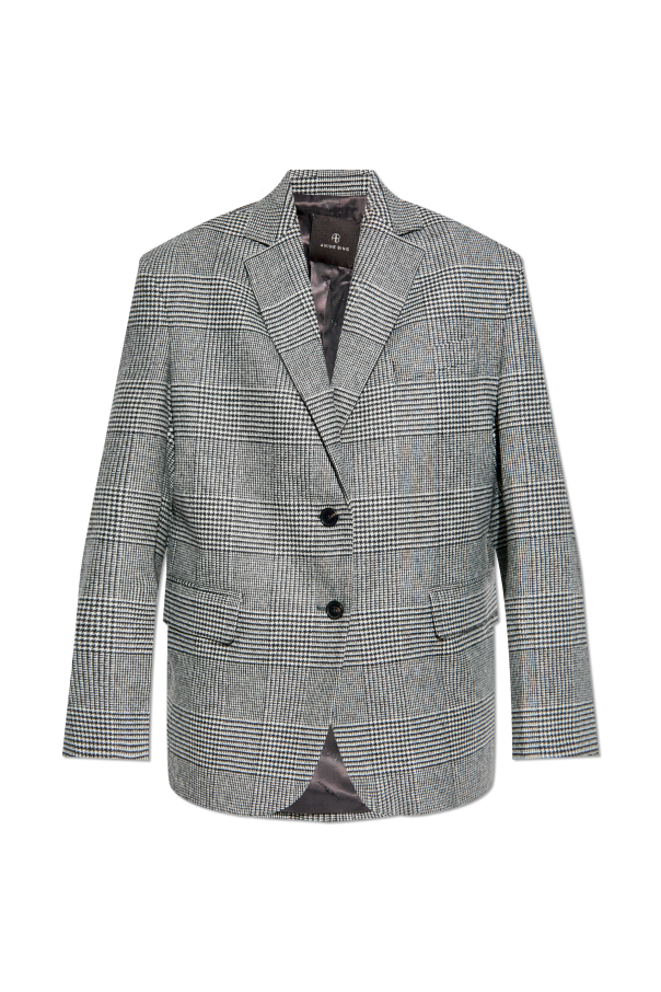 Anine Bing Blazer with Plaid Pattern