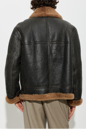 Saint Laurent Leather shearling coat