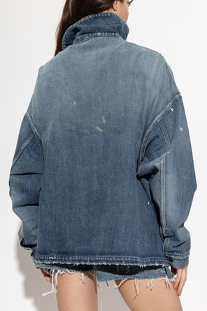Balenciaga Jeansowa kurtka z efektem ‘vintage’