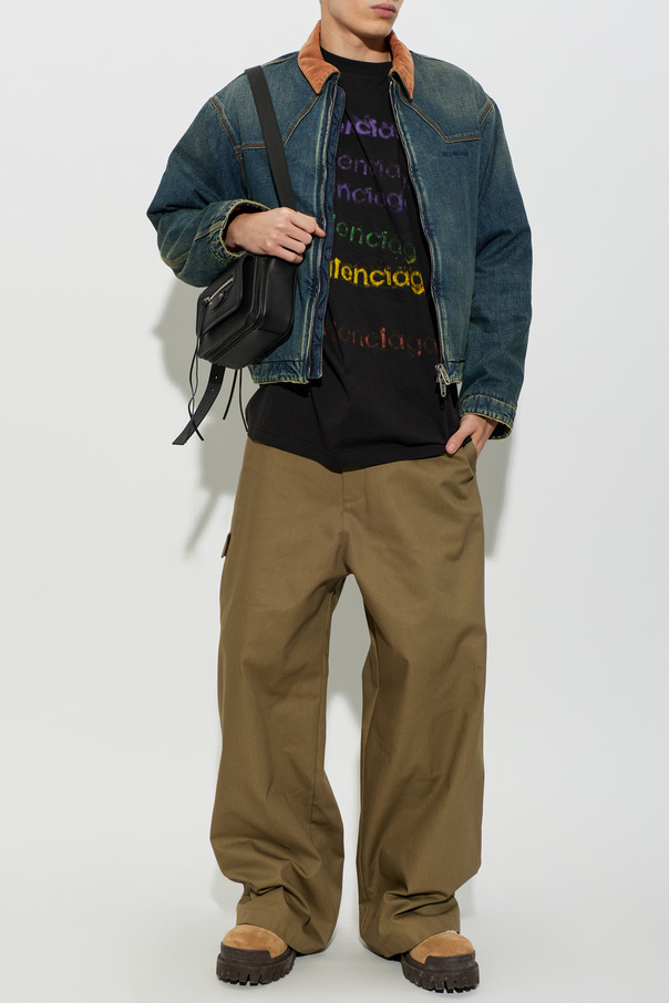 Balenciaga ‘vintage’-effect insulated denim jacket