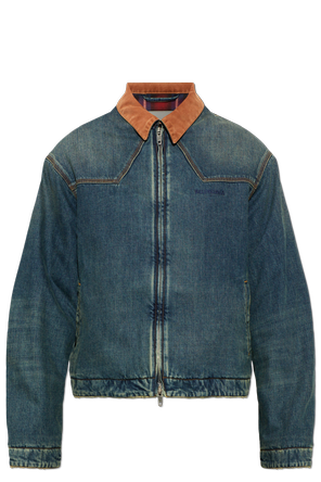 Изолирано дънково яке с ефект „vintage“