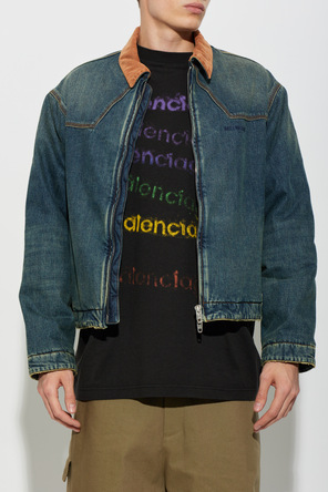 Balenciaga ‘vintage’-effect insulated denim jacket