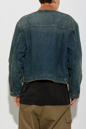 Balenciaga ‘vintage’-effect insulated denim jacket