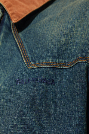 Balenciaga ‘vintage’-effect insulated denim jacket
