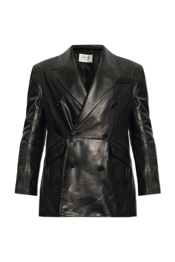 Saint Laurent Double-breasted leather blazer