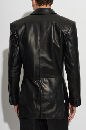 Saint Laurent Double-breasted leather blazer