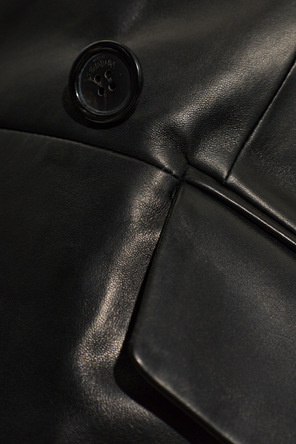 Saint Laurent Double-breasted leather blazer