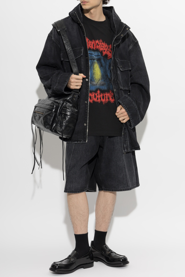 Balenciaga Casaco de ganga com capuz