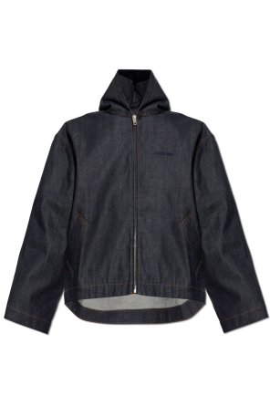 Denim jacket with hood
