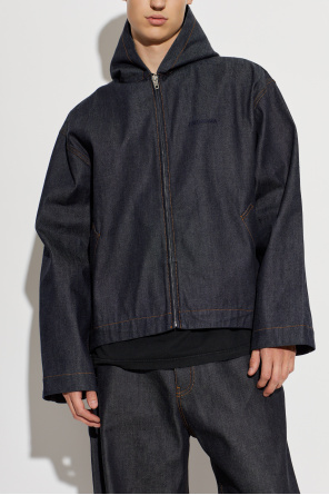 Balenciaga Jeansjacke mit Kapuze
