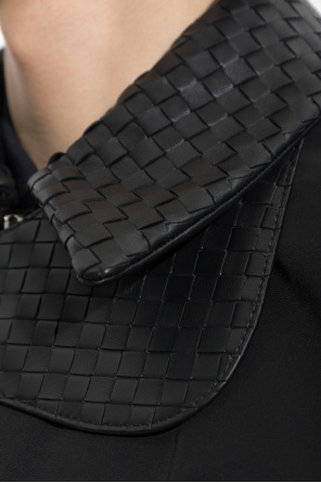 Bottega Veneta Bunda s koženým golierom