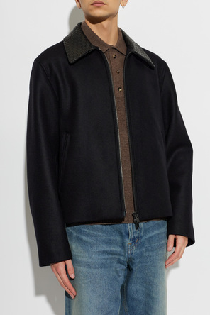 Bottega Veneta Wool jacket with leather collar