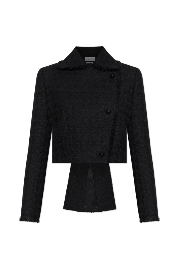 Asymmetrical tweed blazer od Alexander McQueen