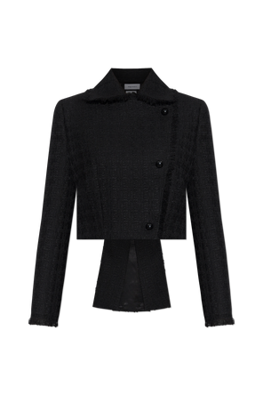 Asymmetrical tweed blazer