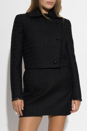 Alexander McQueen Asymmetrical tweed blazer