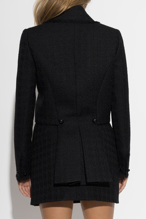 Alexander McQueen Asymmetrical tweed blazer