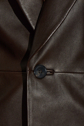 Saint Laurent Leather blazer with open lapels