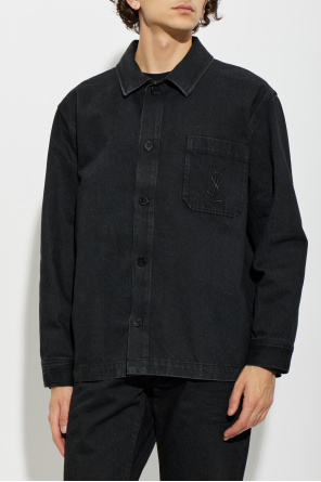Saint Laurent Denim shirt with embroidered logo