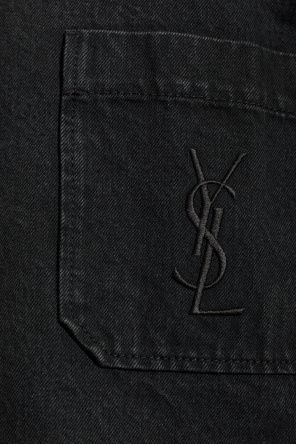 Saint Laurent Denim shirt with embroidered logo
