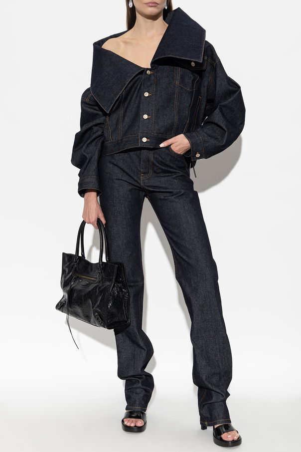 Balenciaga High-collar denim jacket