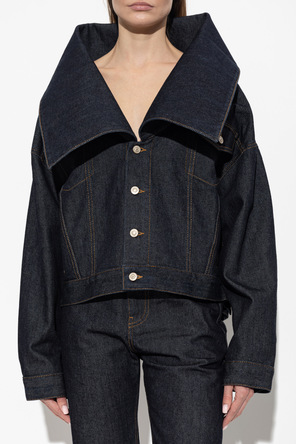 Balenciaga High-collar denim jacket