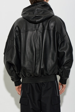 Balenciaga Hooded leather jacket