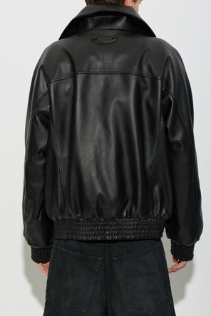 Balenciaga Leather jacket with a wide collar