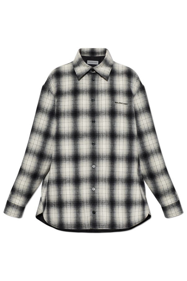 Balenciaga Camisa acolchada con aberturas laterales
