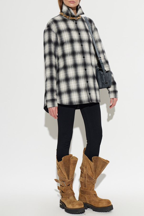 Balenciaga Camisa acolchada con aberturas laterales
