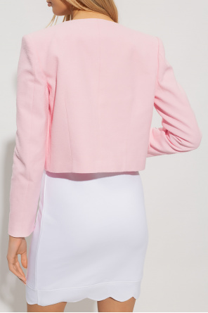 Moschino Cropped blazer with decorative buttons