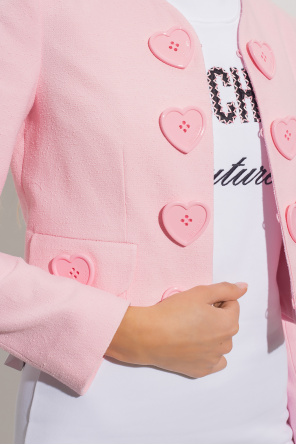 Moschino Cropped blazer with decorative buttons