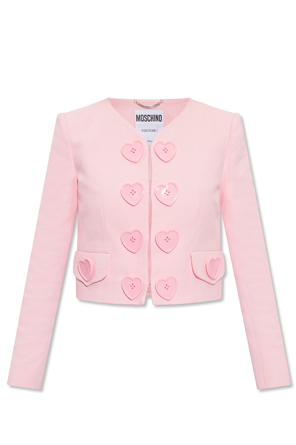 Moschino Cropped blazer with decorative buttons