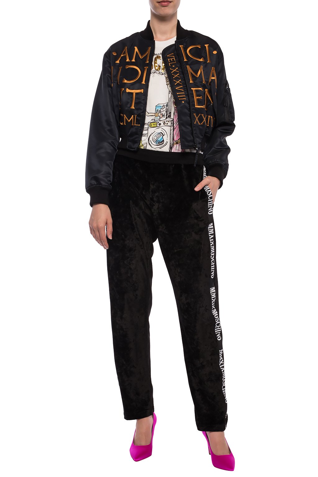 moschino bomber jacket mens